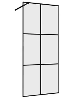 Душевая перегородка ABBER AG62090B (900х2000) стекло 6мм прозрачное, принт/черный