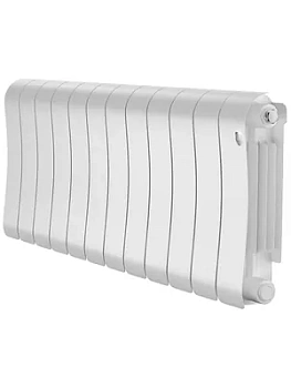 Радиатор биметалл 12 секций ROYAL THERMO 300 VR80 нижнее подкл, 1390Вт Bianco Traffico, НС-1696334