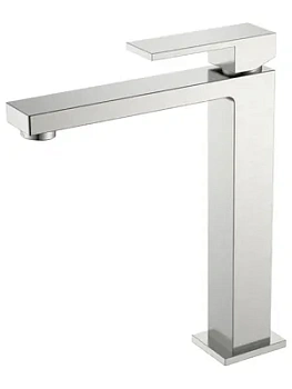 Смеситель Boheme 472-NB для раковины, на 1 отв, однозахватный, фикс излив, никель браш