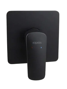 Смеситель для душа Aquatek AQ1066MB встраиваемый, однозахватный, цвет: черный матовый