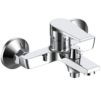 Смеситель для ванны/душа ESKO BT54 настенный, однозахватный, короткий излив, цвет: хром