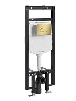 Инсталляция для унитаза WasserKRAFT с клавишей смыва, золото матовое 58tlt.010.me.mg01