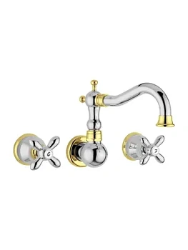 Смеситель для раковины Migliore скрытого монтажа, хром/золото ML.PRP-8070.CRDO