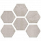 Monocibec Ceramiche Thema 92850 Steel Esagonetta Mosaico Lato 8 Naturale 30x40