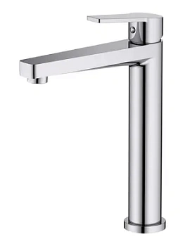 Смеситель для раковины Aquatek AQ1704CR однозахватный, высокий излив 217мм, цвет: хром