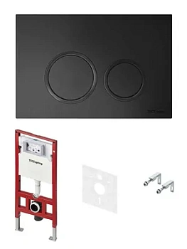 TECE Комплект для установки подвесного унитаза,панель смыва TECE R черный мат. S401104