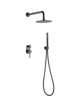 Душевая система Boheme 464-SGM встраиваемая, однозахватная, верхний/ручной душ, графит глянц