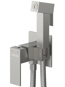 Смеситель встраиваемый CEZARES -DIF-IN однозахватный, с гигиеническим душем, сатин матовый