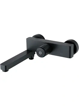 Смеситель Iddis Push Control для ванны, кнопочное упр., складной излив, черный SLIBLBTi02WA