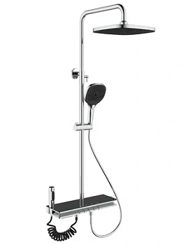 Душевая система toHit кнопочное упр., верхний/ручной+гиг. душ, хром TH11-010301