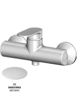 Смеситель GATTONI 70028/70BO для душа, настенный, белый мат
