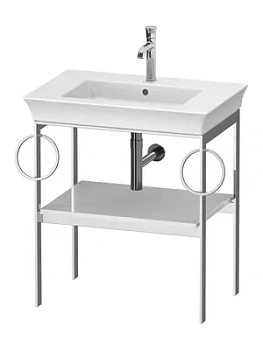 Консоль под раковину Duravit WT4546B8585 684х450х760 напольная, полка, 2 полотенцедерж