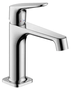 Смеситель Axor 34010000 для умывальника однозахватный, донный клапан, излив 128 мм, хром