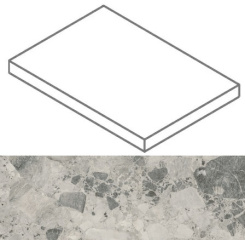Continuum Stone Grey Scalino Angolare Dx Matt 33X160