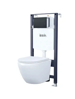 Инсталляция с подвесным унитазом IDDIS сиденье с микролифтом, клавиша смыва BASBQ02i73