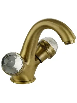 Смеситель для раковины Migliore SWAROVSKI двухзахватный, бронза ML.-634F.BR