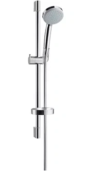 Душевой набор Hansgrohe 100 Vario EcoSmart (лейка 9л/м, шланг, мыльница, штанга 65см) 27776000