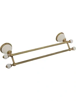 Migliore Полотенцедержатель двойной 50 см керамика белая, бронза ML.OLV-60.623.BI.BR