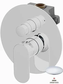 Смеситель GATTONI 70033/70CO.CH для душа, встраиваемый, хром