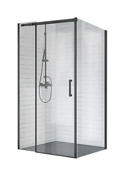 Душевой уголок BelBagno (1184-1214x885-900x1950) AH-1-120/90-C-NERO стекло прозрачное/черный