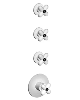 Смеситель для душа Fantini 60290603B термостат, встраиваемый на 4 секции, белый матовый