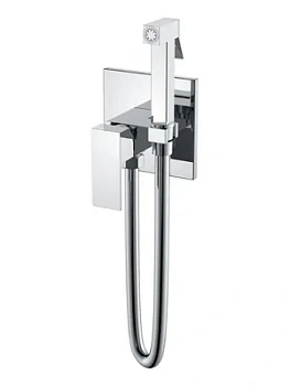 Смеситель Boheme 477-CR с гигиеническим душем, встраиваемый, однозахв, с держателем, хром