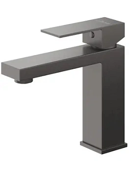 Смеситель CEZARES SLIDER-LS-GM для раковины, с донным клапаном, оружейная сталь