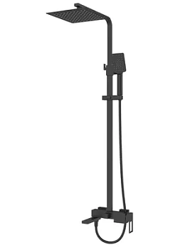 Душевая система BelBagno LUC-VSCM-NERO для ванны/душа,верхний и ручной душ,черн.мат