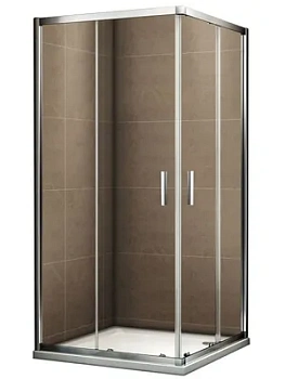 Уголок душевой RIHO 2.0 (1000х1000х2000) квадр., раздв. двери, хром/стекло прозр. G007006120