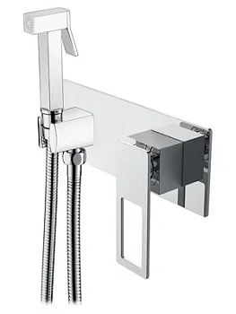 Смеситель Boheme 147-CRCR встраиваемый, с гигиеническим душем, однозахватный, хром