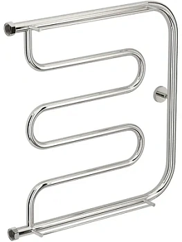 СУНЕРЖА Лира + 2 полки Полотенцесушитель 600х600 нерж.сталь, нак. гайка 1"