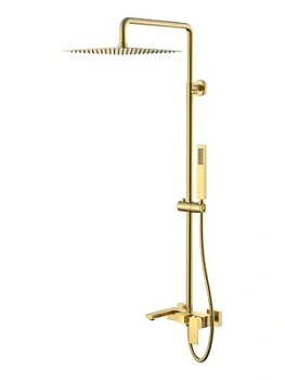 Душевая система Boheme 478-MG настенная, однозахватная, верхний/ручной душ, золото мат