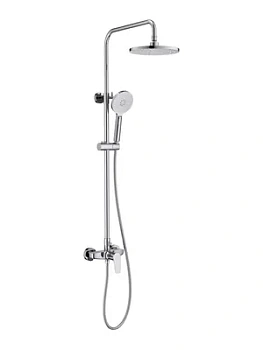 Душевая система Aquatek AQ2160CR для душа, однозахватный, верхний и ручной душ, цвет: хром