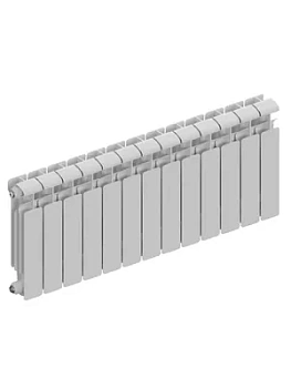 Радиатор алюминиевый RIFAR 350 (415х1053х90) 13 секций, 1690 Вт, бок.подкл. белый