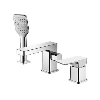 Смеситель на борт ванны ESKO SMR355 на 3 отверстия, однозахватный, хром