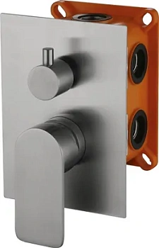 Смеситель для душа BelBagno NOV-SDMC-IN встраиваемый, однозахватный, с переключателем, сатин