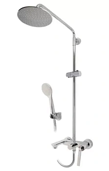 Смеситель для ванны VARION Armaturen 2680 51 3 однозахватный, фикс.излив, ручной и верхний душ