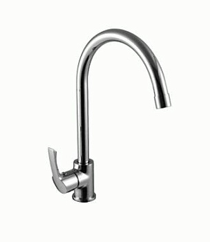 Смеситель для кухни Lemark LM1105C однозахватный, с высоким поворотным изливом, хром