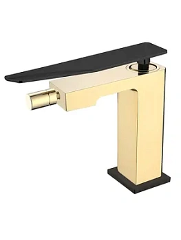 Смеситель Boheme 146-GB.2 для биде, на 1 отверстие, однозахватный, золото+черный