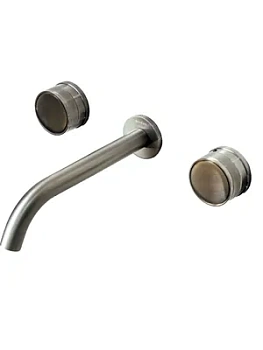 Смеситель Boheme Prestige 152-2-GM-PR для раковины, встраиваемый, двухзахватный, графит