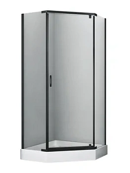 Душевой уголок WasserKRAFT 1000x1000x2000 стекло прозрачное/профиль черный 84P38