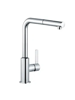 Смеситель KLUDI для кухни, поворотный, выдвижной излив, керамический картридж (хром) 408510575