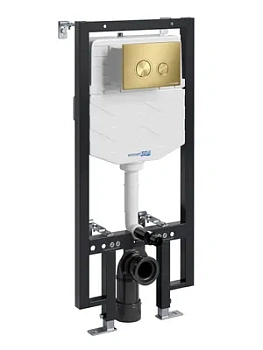 Инсталляция для унитаза WasserKRAFT с клавишей смыва, цвет: золото 56TLT.010.ME.MG01