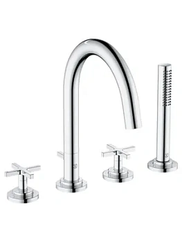 Смеситель KLUDI Classic на борт ванны,для ванны/душа,двухзахватный,хром 204250520