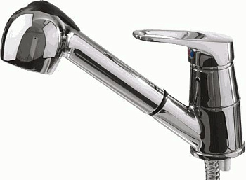 Смеситель Ledeme Н13 для кухни, однозахватный, с выдвижным изливом, хром L6013