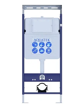 Инсталляция Aquatek 50 для подвесного унитаза, двухрежимная, без клавиши INS-0000010