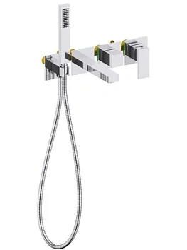 Смеситель для ванны/душа Aquatek AQ1644CR встраиваемый, однозахватный, с руч. душем, хром