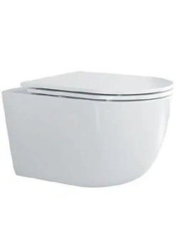 Унитаз Cezares CZR-3806-53-TH-TOR/SC (365х530х310) подвесной, безободковый, с сиденьем, белый