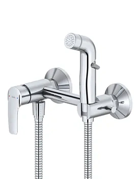 Смеситель Iddis настенный,с гигиеническим душем,однозахватный,хром SB00i08