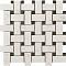 Impronta italgraniti Lux Experience MW03MBWFA Helsinki White Mosaico Basketwave Fade 30x30